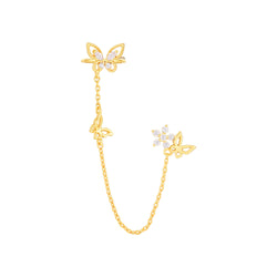 Statement Butterfly Earring & Chained Cuff