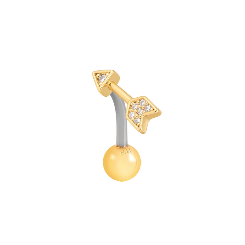 Gold, Curved Barbell Piercing