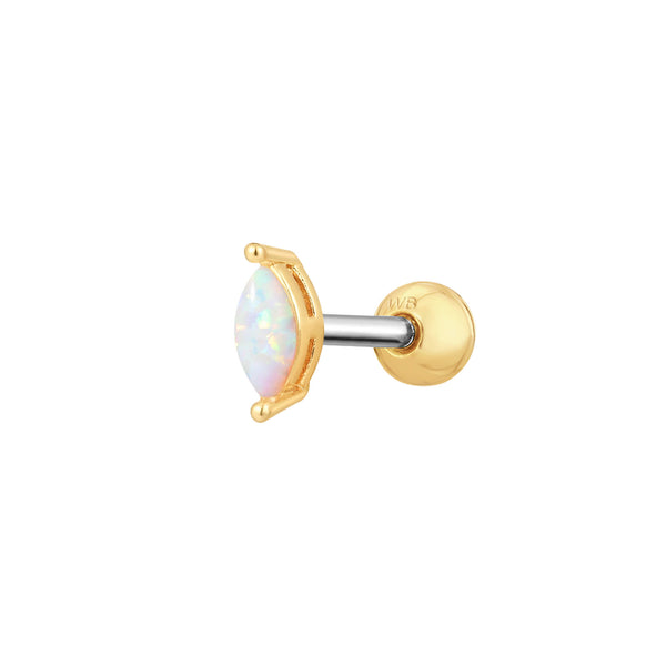 White Opal Marquise Piercing