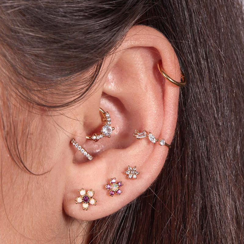 Small Pink Blossom Piercing