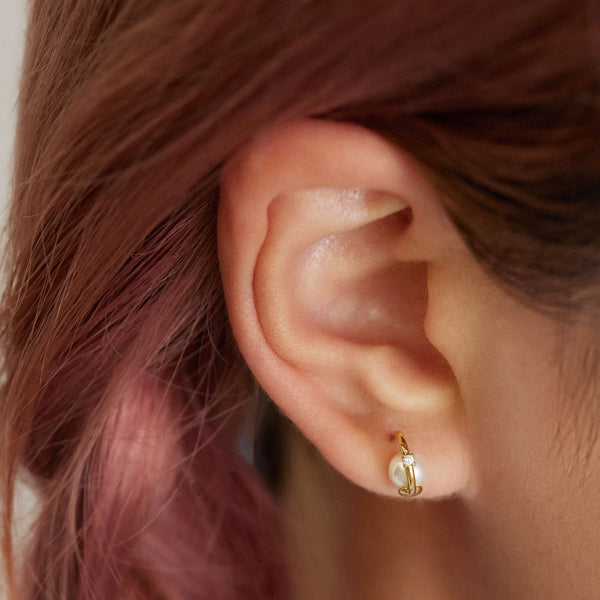 Pearl Scoop Earrings