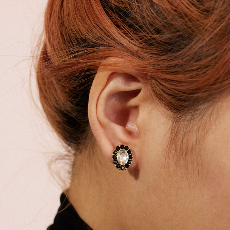 Embellished Oval Earrings