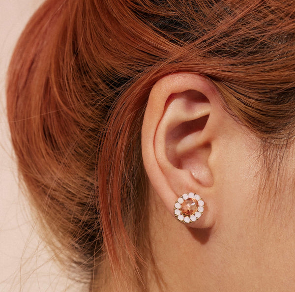 Embellished Oval Earrings