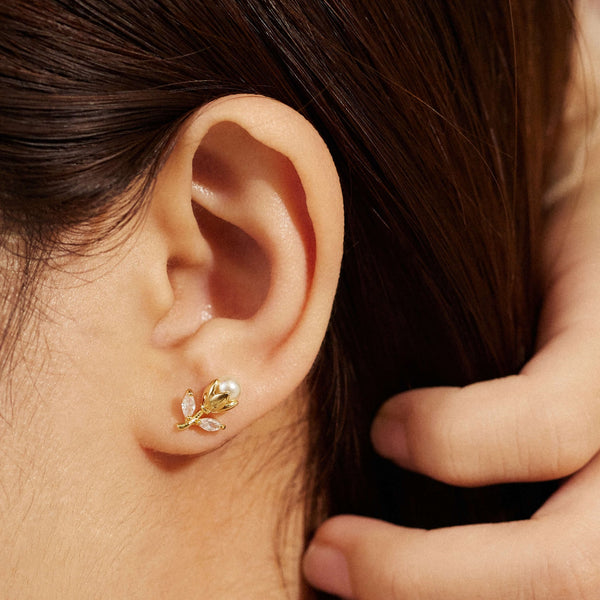 Pearl Flower Blossom Earrings