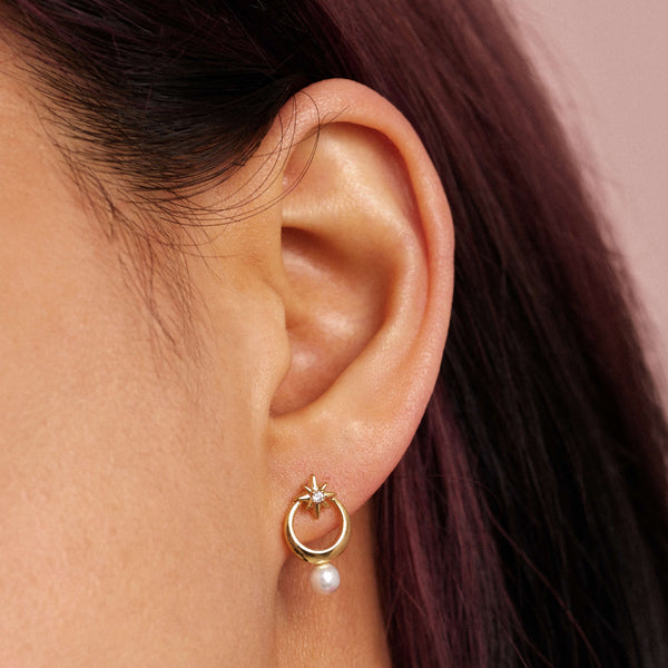 North Star Pearl Earrings