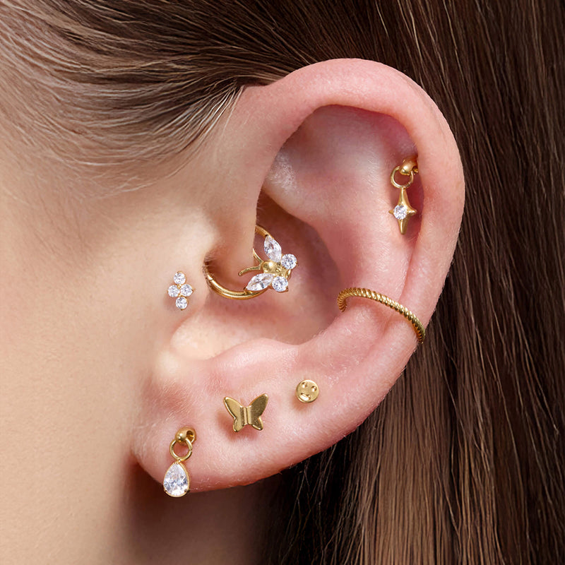 Floating Sparkle Charm Piercing