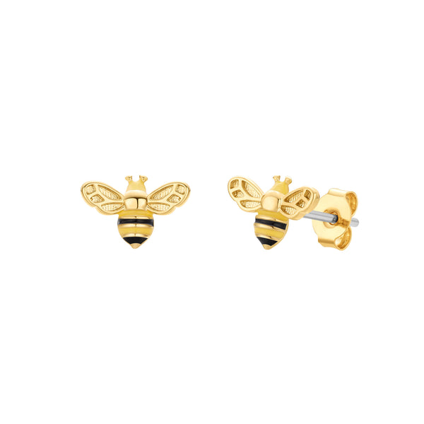 Enamel Bumble Bee Earrings