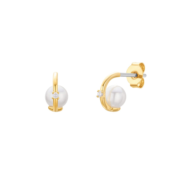 Pearl Scoop Earrings