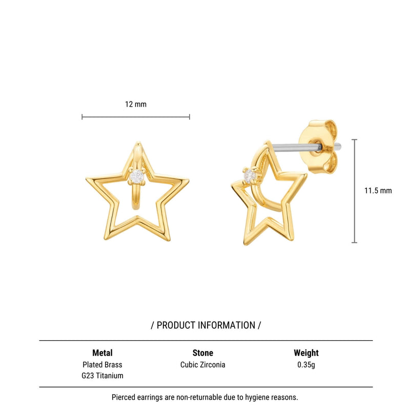 Statement Hollow Star Earrings