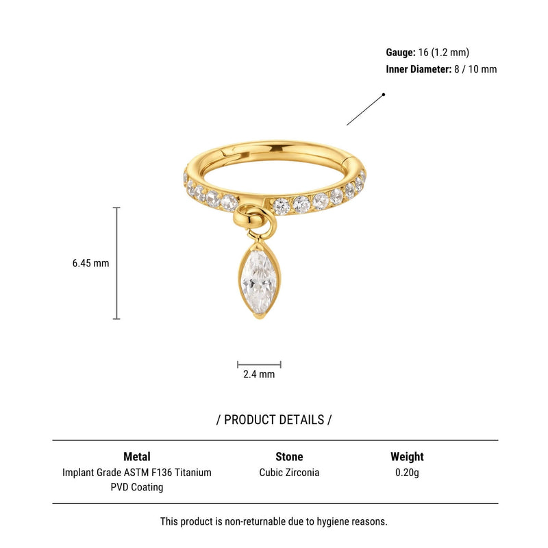 Marquise Dangle Clicker (16G)