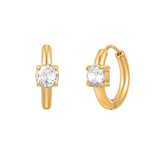 White Round Chubby Hoops (18G)