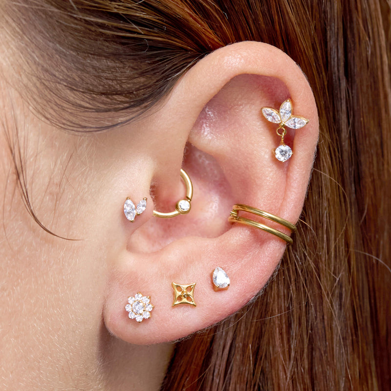 Crystal Flower Bloom Piercing