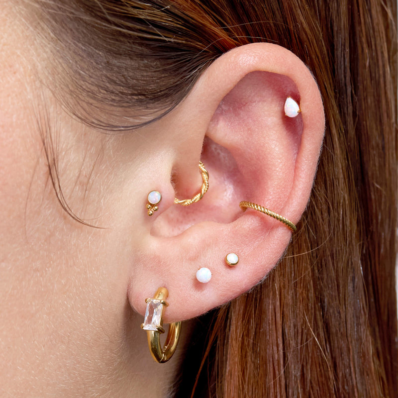 White Opal Candy Ball Piercing