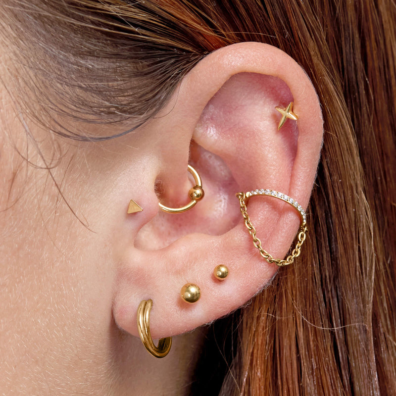 Tiny Plain Triangle Piercing