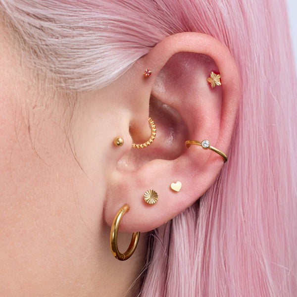 Tiny Plain Heart Piercing