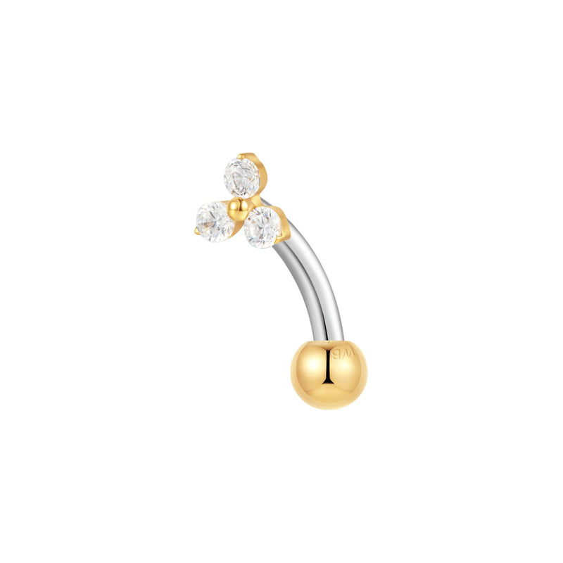 Gold, Curved Barbell Piercing