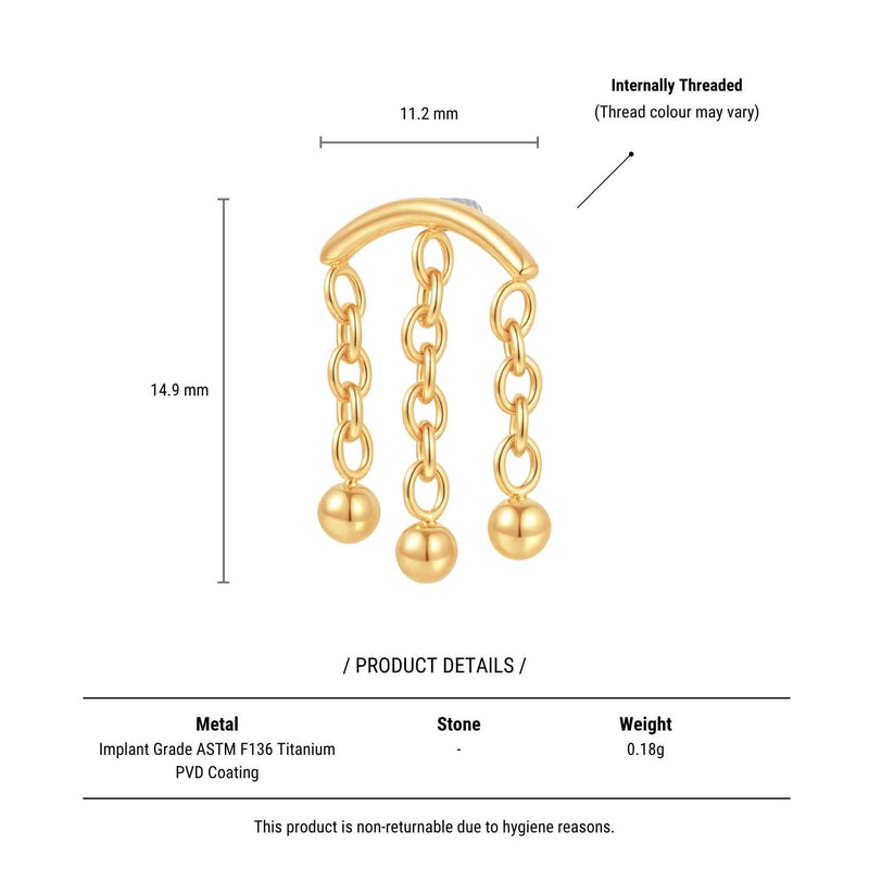 3 Chain Dangle Hidden Helix Piercing