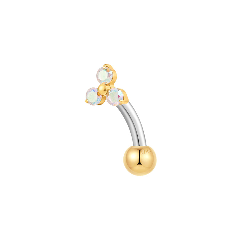 Gold, Curved Barbell Piercing