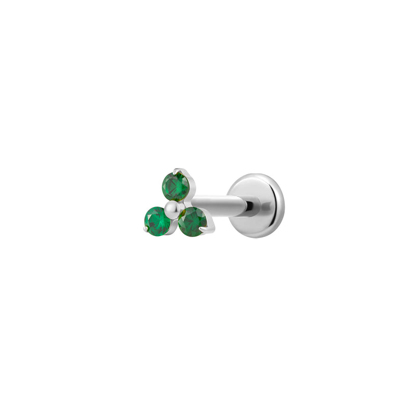 Green 3-Petal Piercing