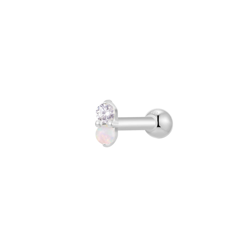 Silver, Barbell Piercing
