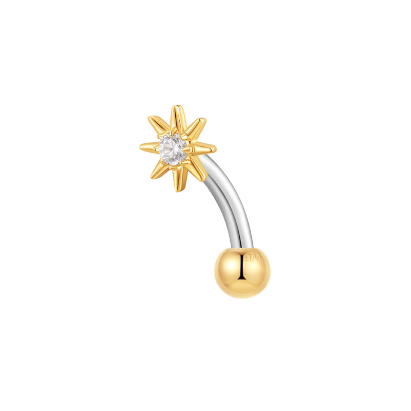 Gold, Curved Barbell Piercing