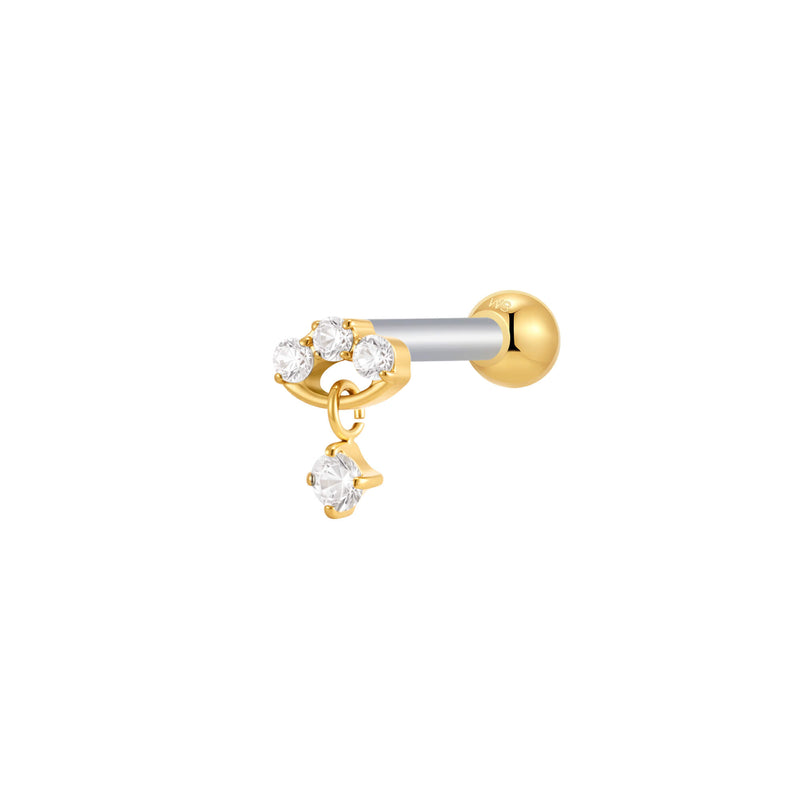 Gold, Barbell Piercing