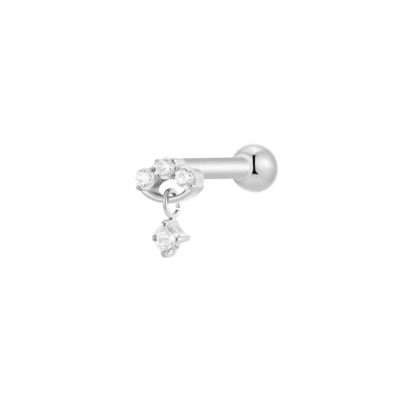 Silver, Barbell Piercing