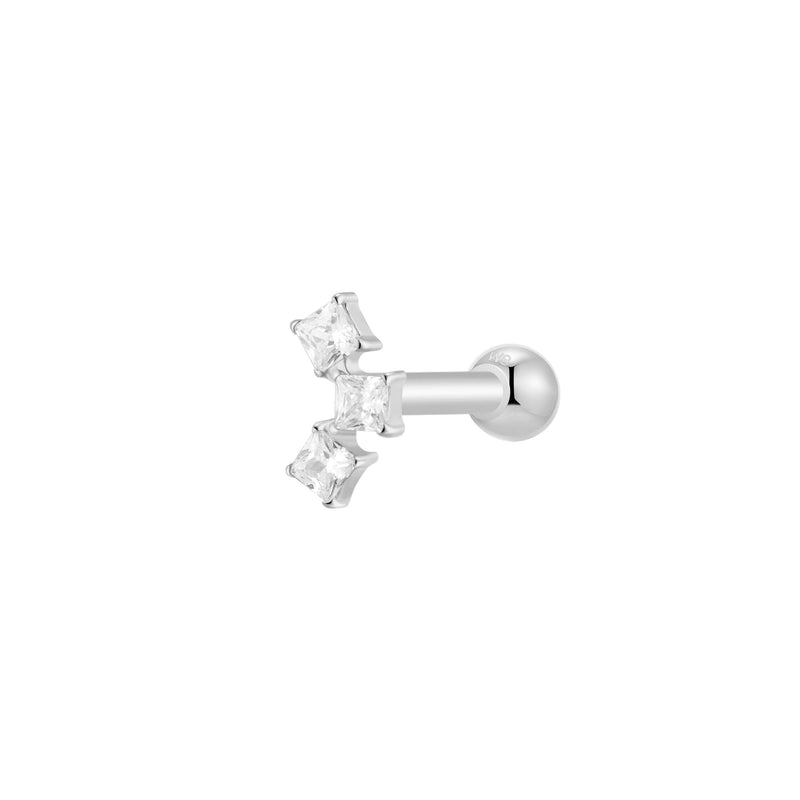 Silver, Barbell Piercing