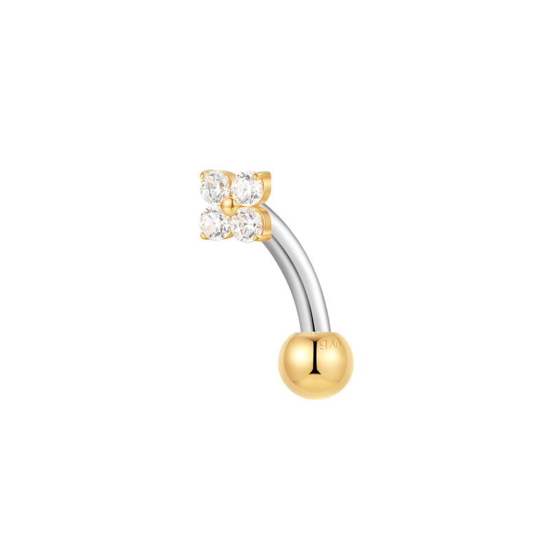 Gold, Curved Barbell Piercing