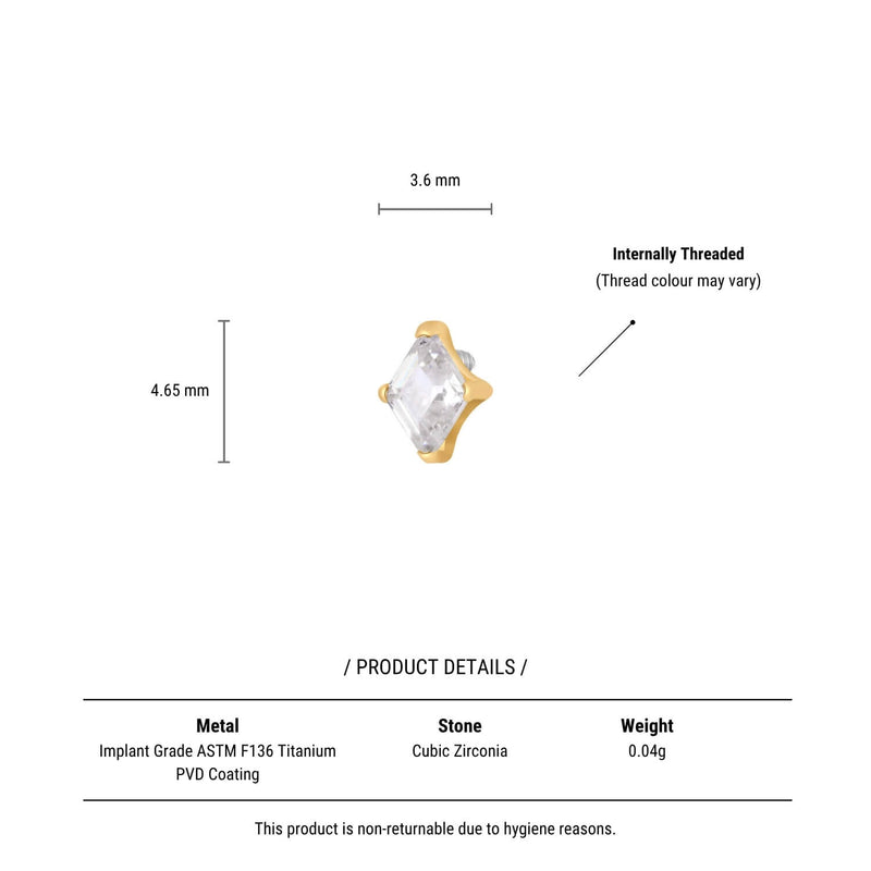 White Rhombus Piercing