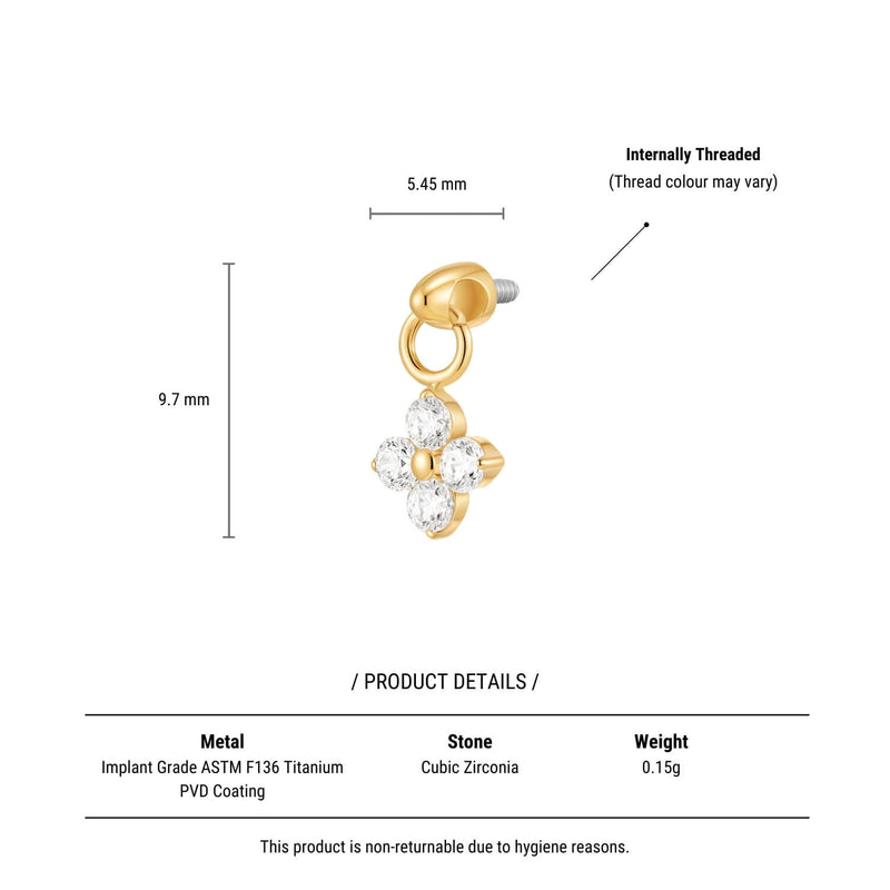 Floating Flower Charm Piercing