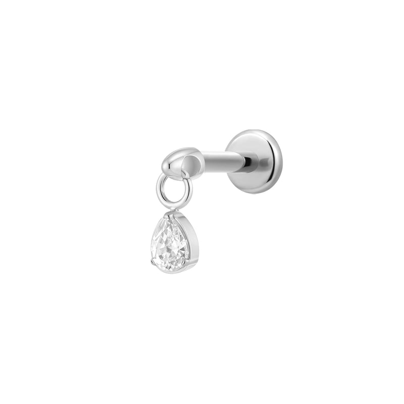 Floating Teardrop Charm Piercing