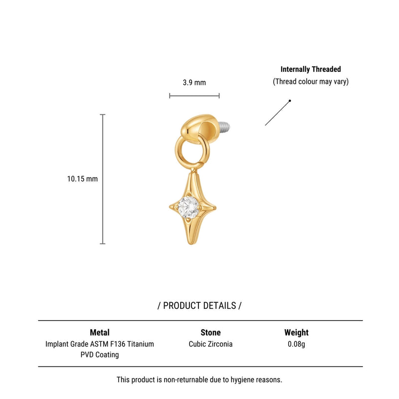 Floating Sparkle Charm Piercing