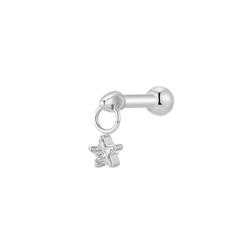 Silver, Barbell Piercing