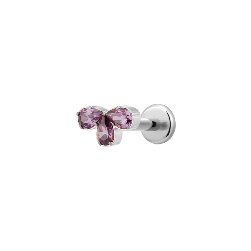 Purple Half Flower Piercing