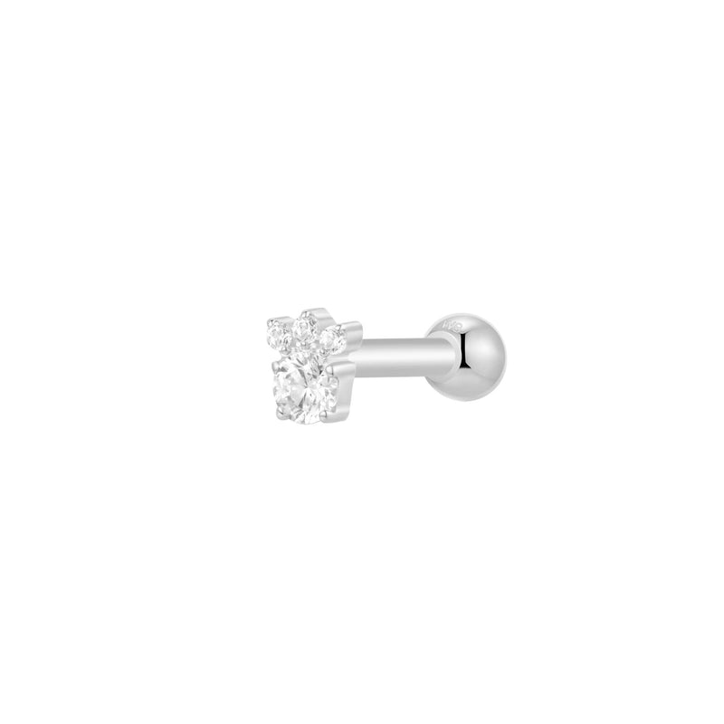 Silver, Barbell Piercing