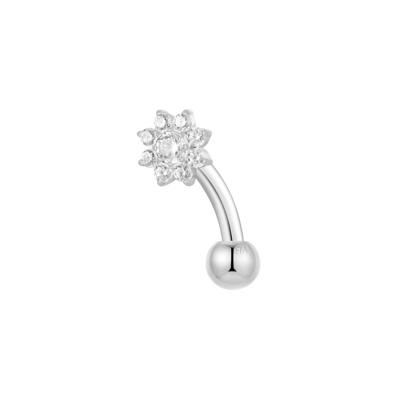 Silver, Curved Barbell Piercing