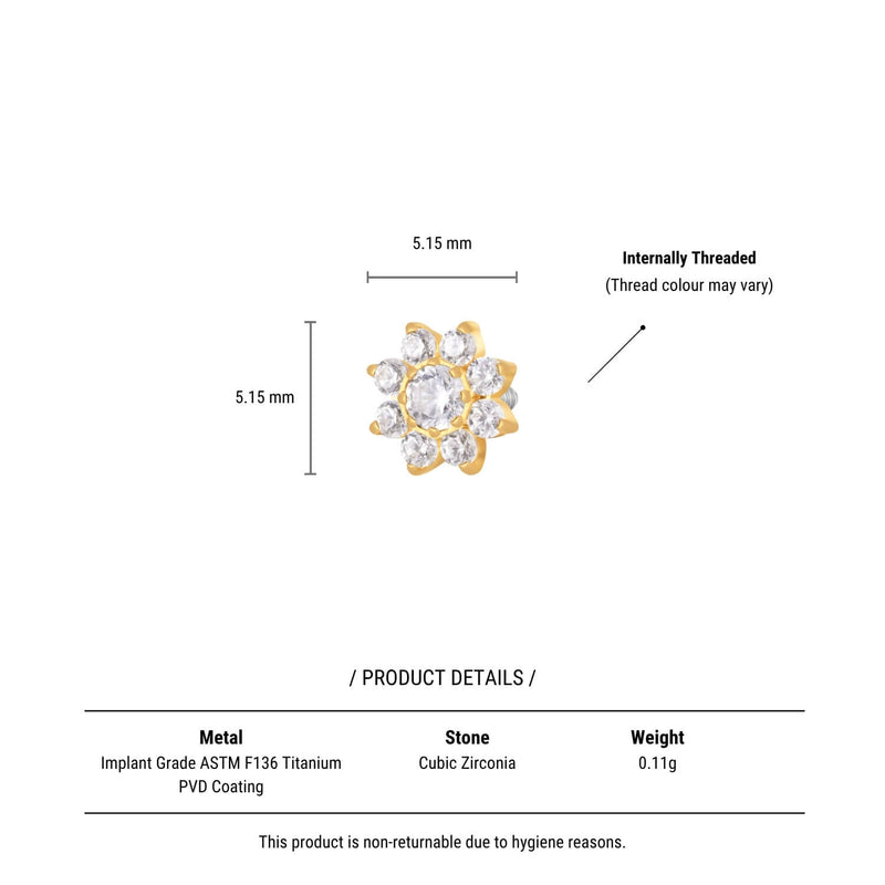 Crystal Flower Bloom Piercing