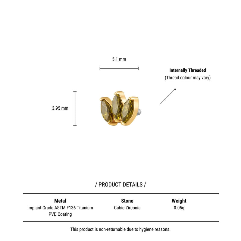 Peridot Mini Marquise Piercing