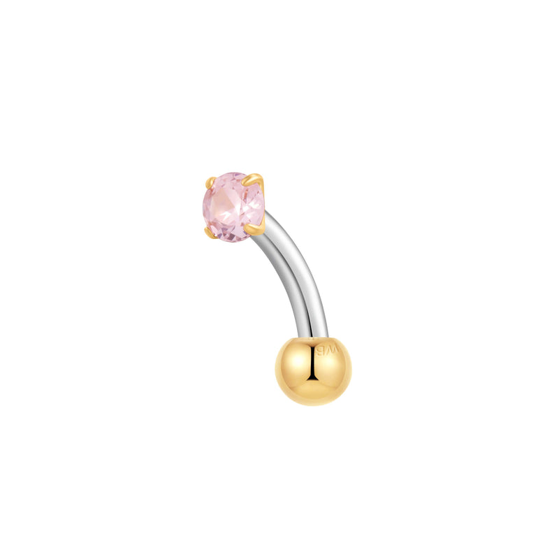 Gold, Curved Barbell Piercing