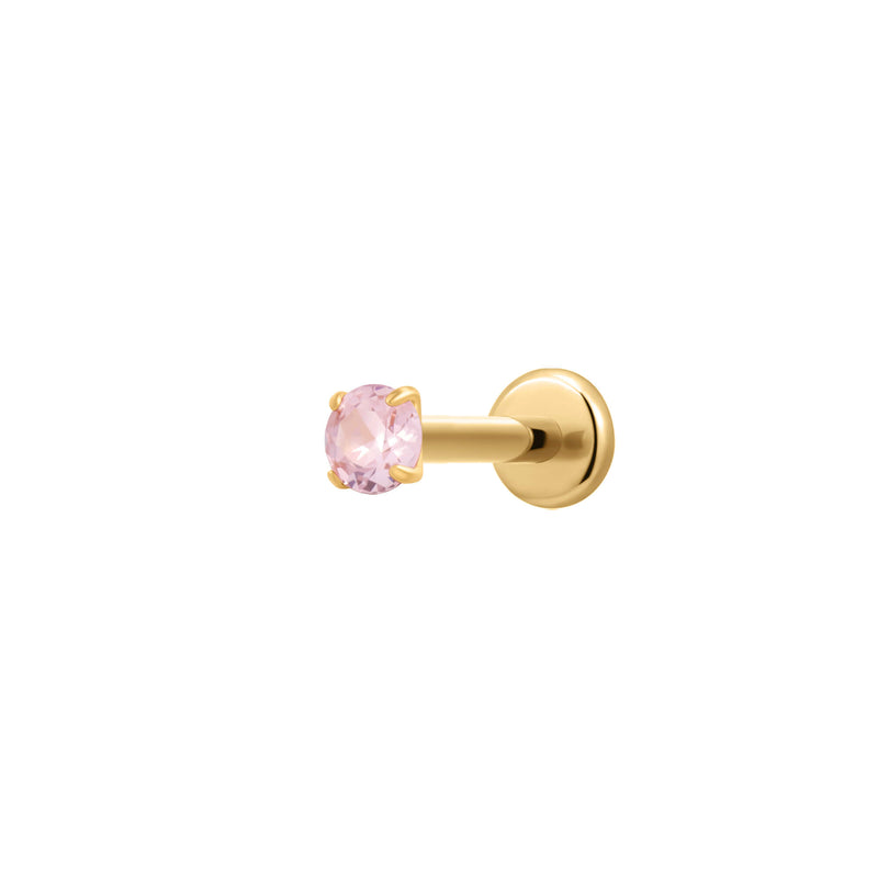 Light Pink Simple CZ Piercing