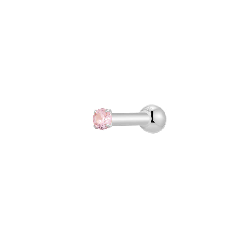 Light Pink Simple CZ Piercing