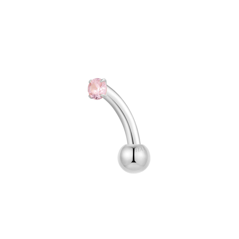 Light Pink Simple CZ Piercing