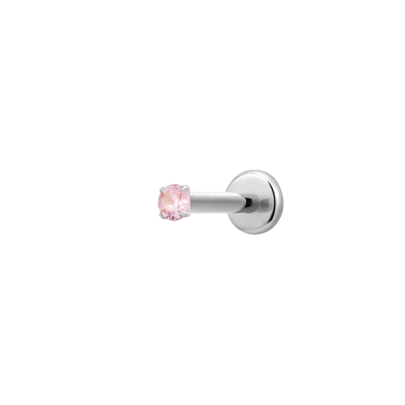 Light Pink Simple CZ Piercing