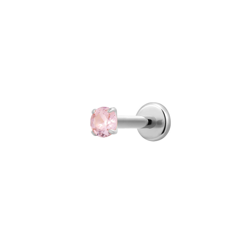 Light Pink Simple CZ Piercing