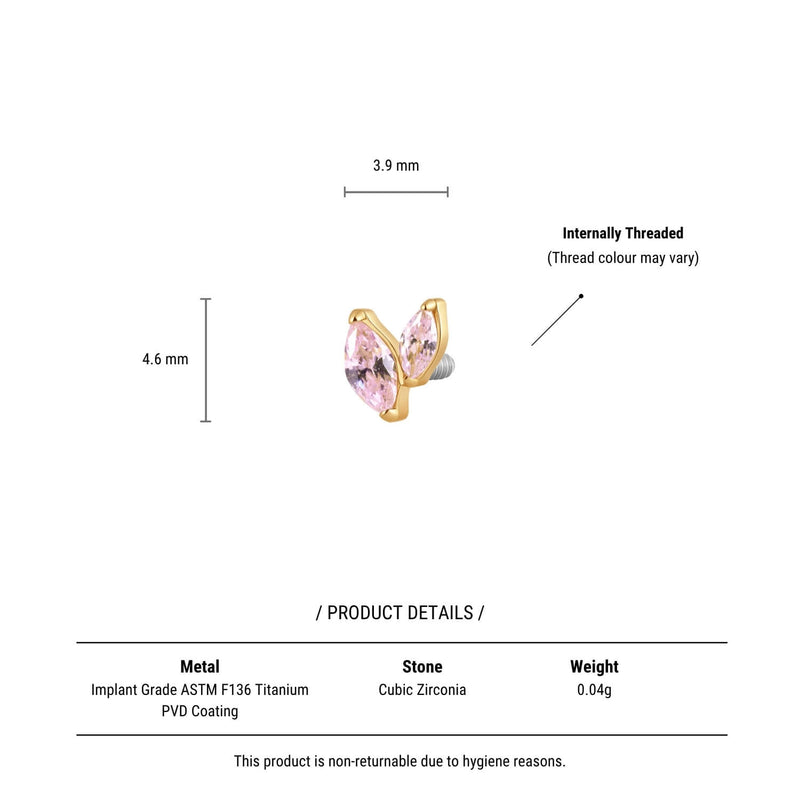 Light Pink Marquise Cluster Piercing