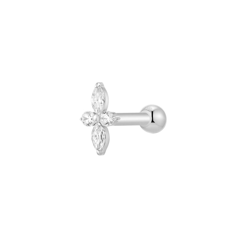 Silver, Barbell Piercing