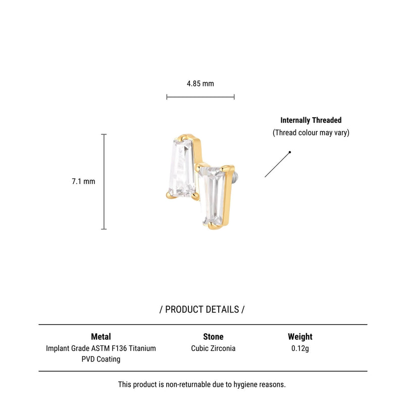 Double Baguette Piercing