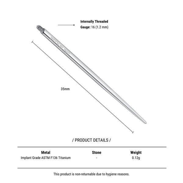 Internally Threaded Labret Insertion Taper Tool