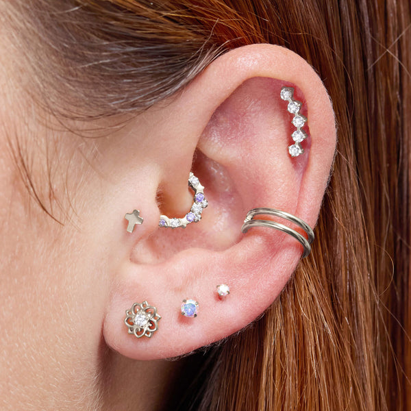 Tiny Plain Cross Piercing